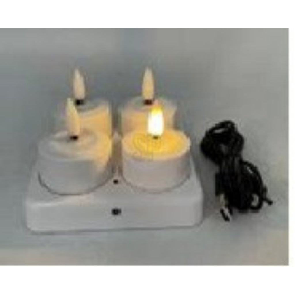 Aner Marken opluedbare LED Tealight Set 4-Stéck