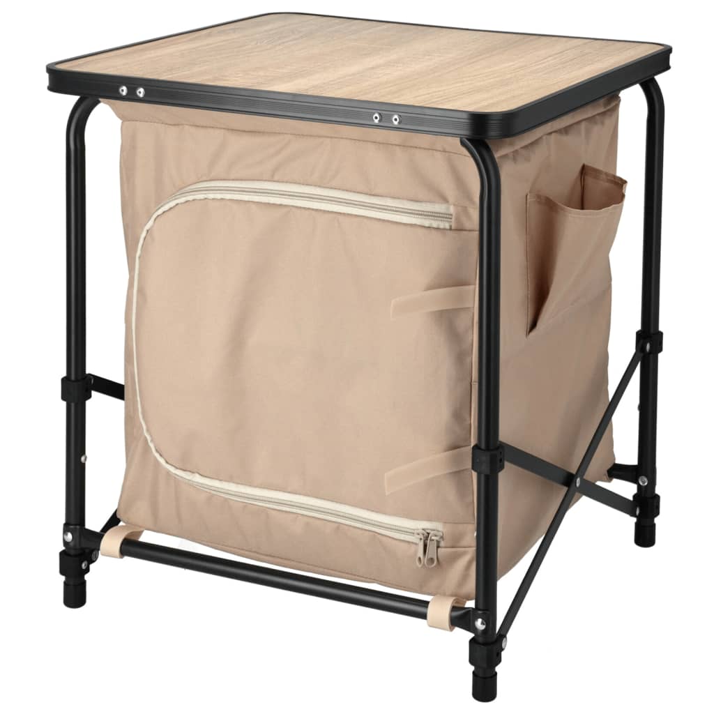 Redcliffs Camping Table With Cabinet 48x48X53.5 CM Beige