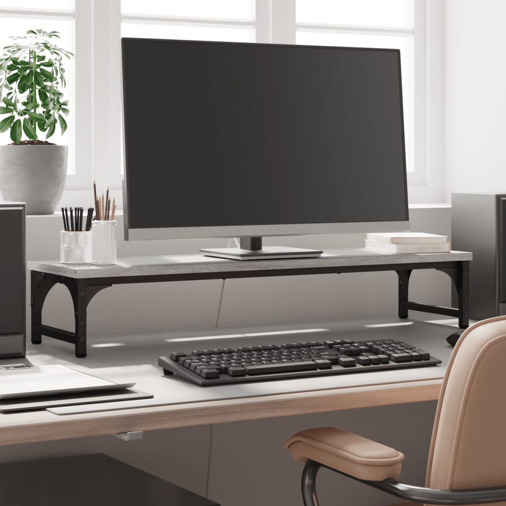 Vidaxl Monitor Standard 85x23x15.5 cm Processus en bois Grey Sonoma Oak
