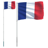 Bandera Vidaxl con Flagpole Francia 5.55 m de aluminio