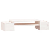 VidaXL Monitor standard 70x27.5x15 cm Solid pine white