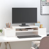 VidaXL Monitor standard 70x27.5x15 cm Solid pine white