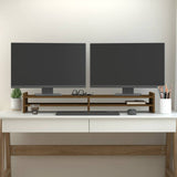 Monitor vidaxl standard 100x27x15 cm stałego sosny miód brązowy