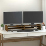 Monitor vidaxl standard 100x27x15 cm stałego sosny miód brązowy