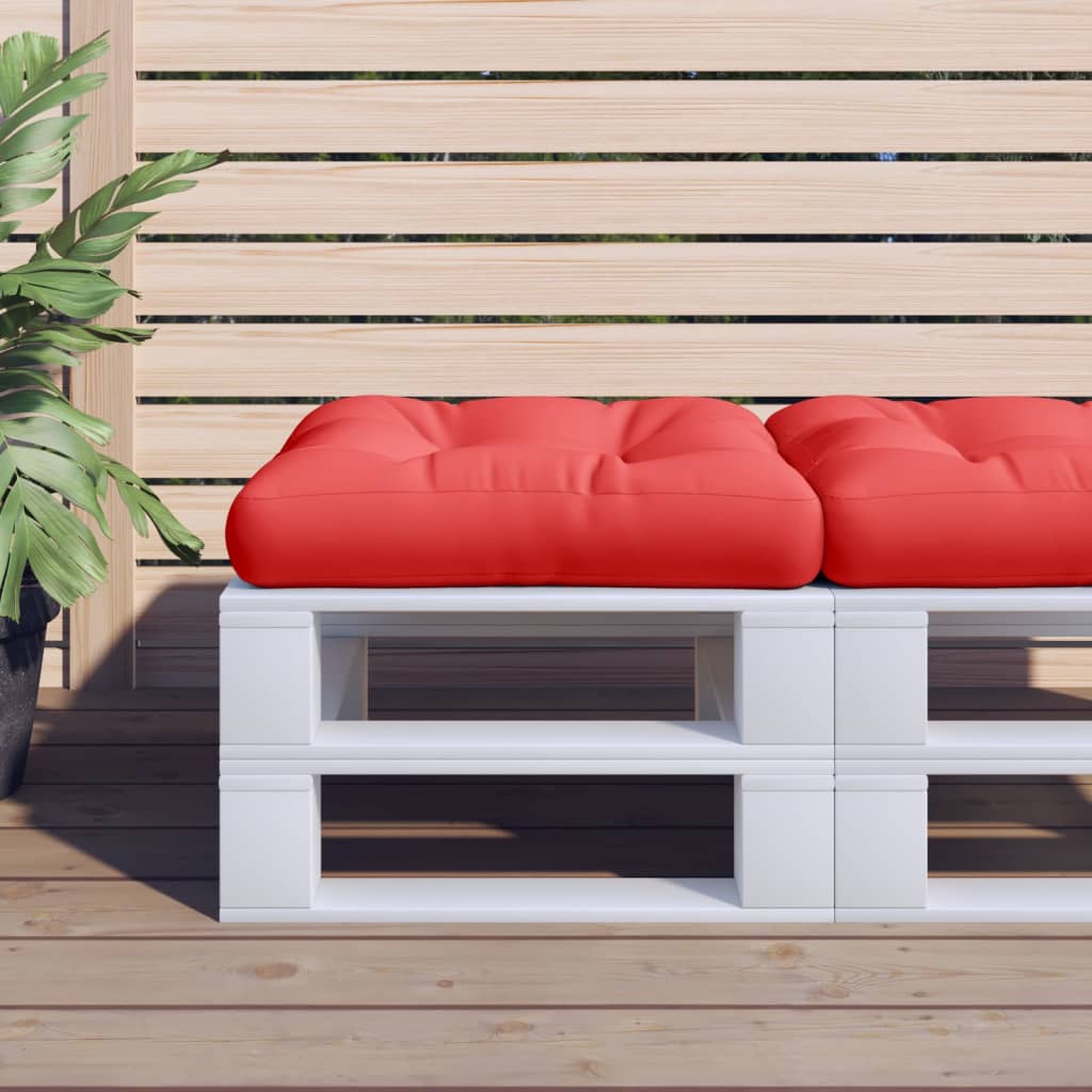 Vidaxl Pallet cushion 58x58x10 cm Fabric red