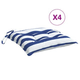 Cuscini da sedia Vidaxl 4 Sted 40x40x7 cm tessuto bianco e blu