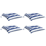 Cuscini da sedia Vidaxl 4 Sted 40x40x7 cm tessuto bianco e blu