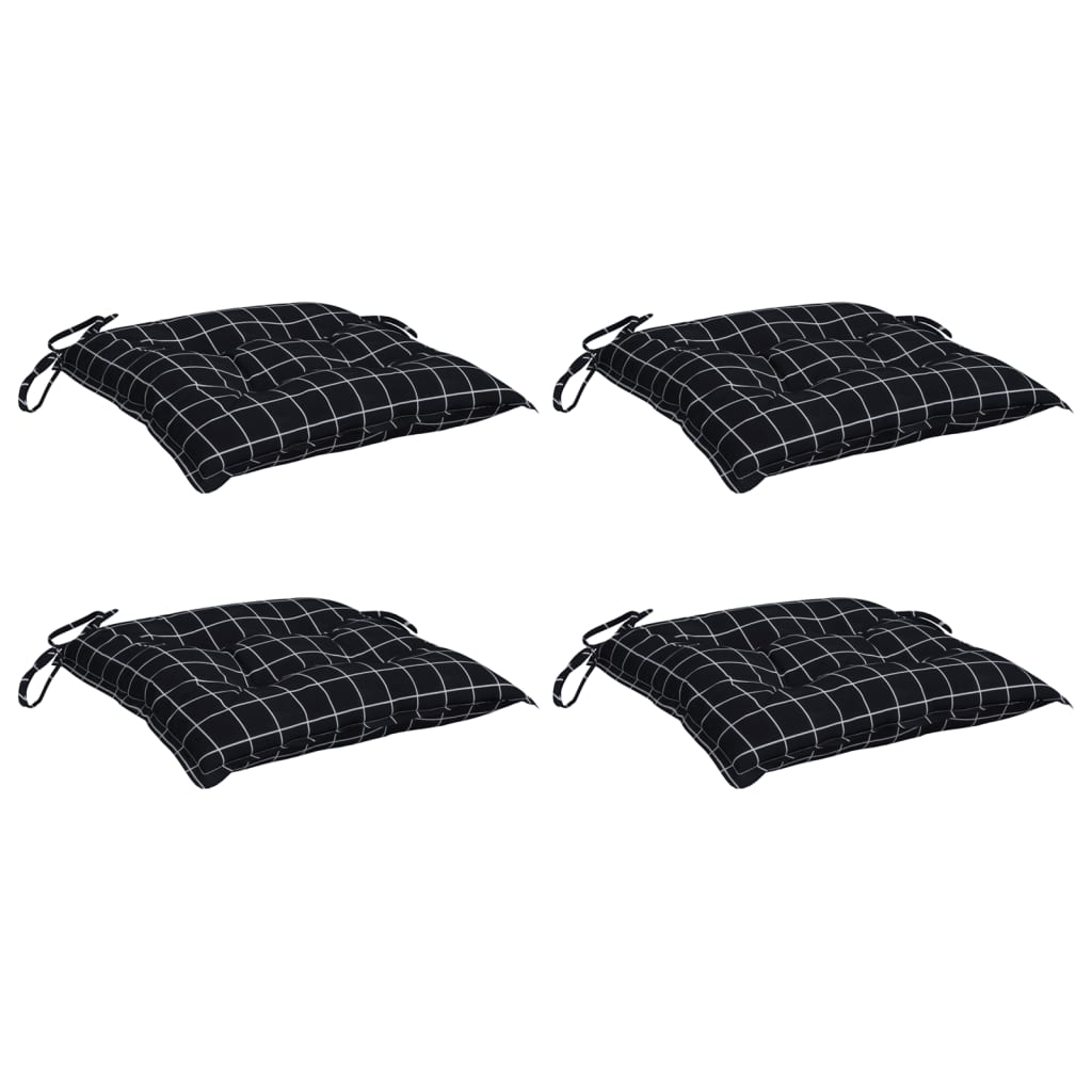 Cuscini da sedia Vidaxl 4 STEDCARN MOTORE 40X40X7 CM Black