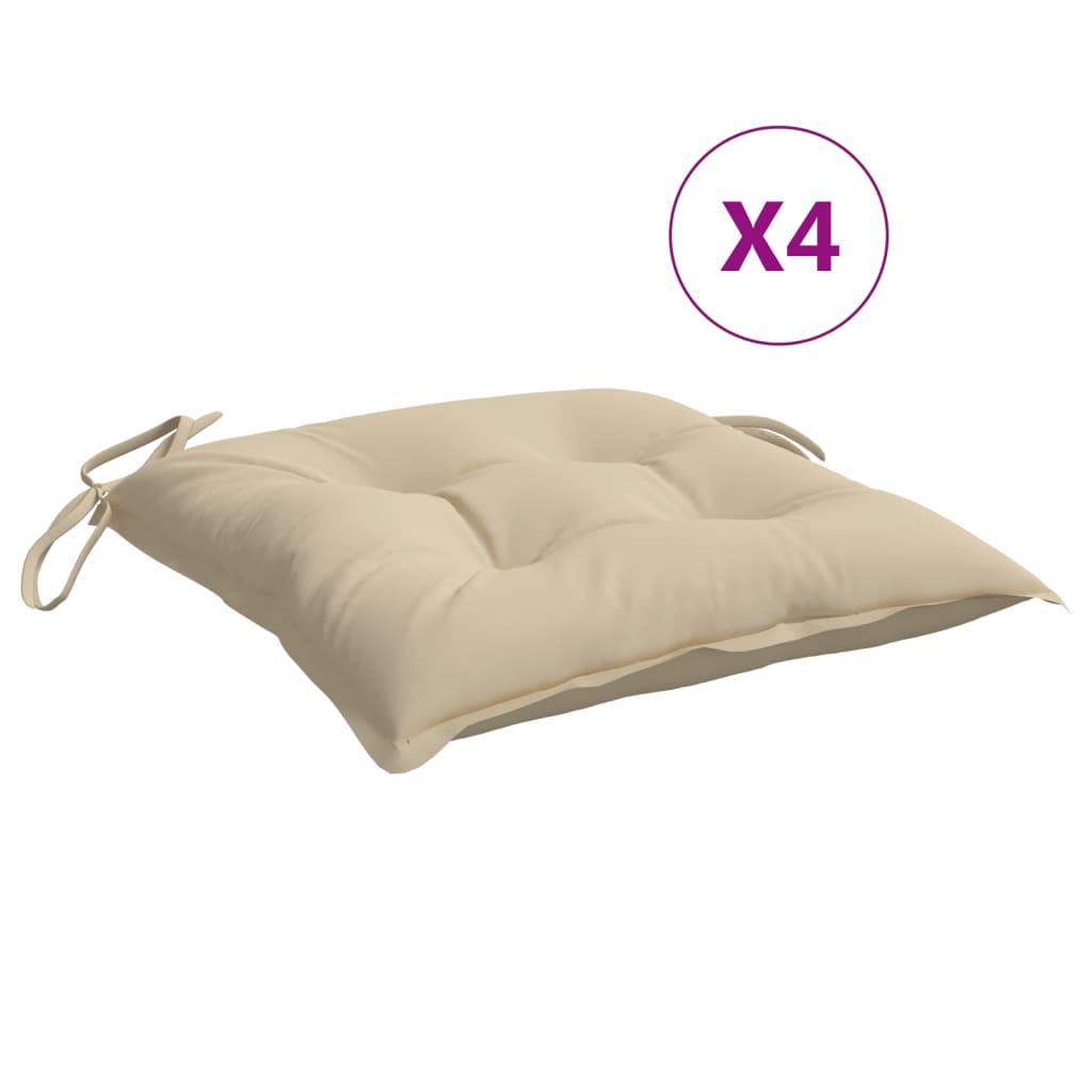 Cuscini da pallet Vidaxl 4 ST 50x50x7 cm tessuto oxford beige