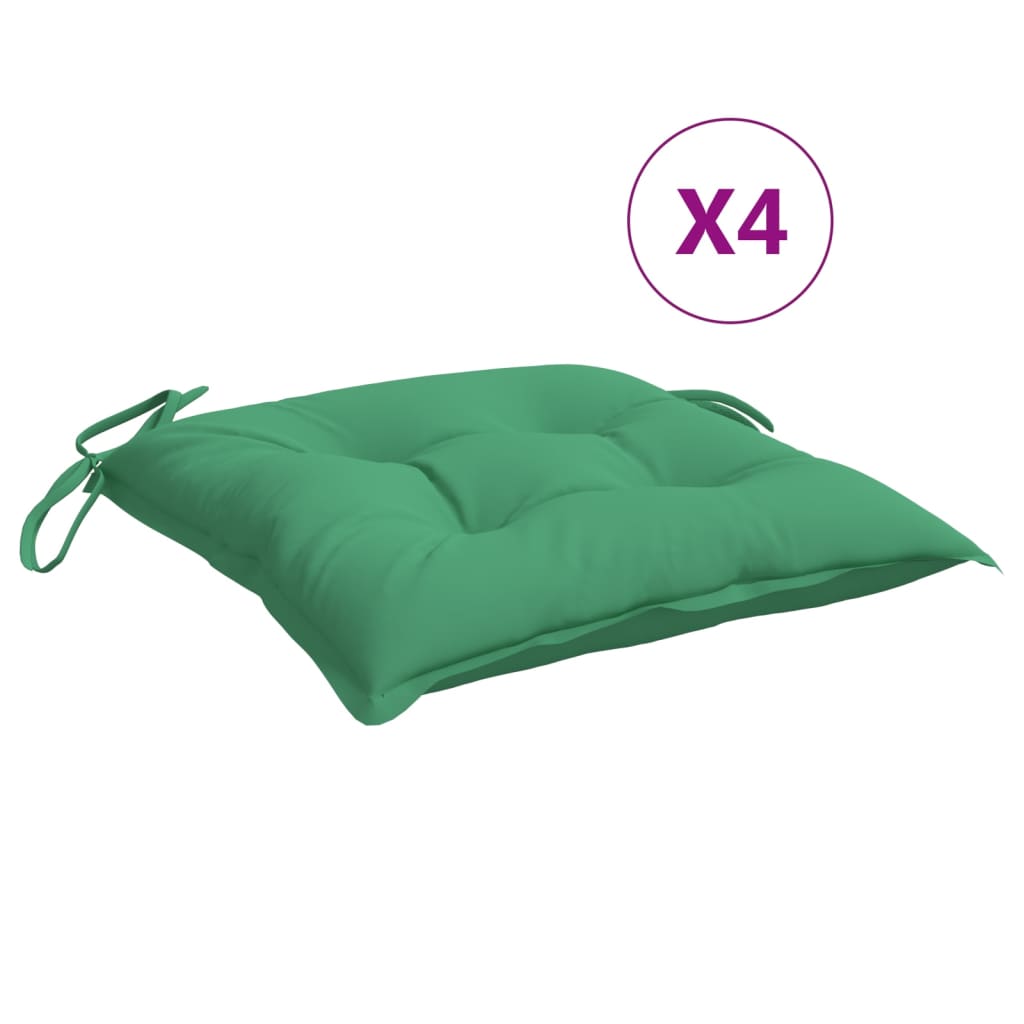 Vidaxl cuscini da pallet 4 St 50x50x7 cm tessuto oxford verde