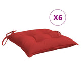 Vidaxl Pallet cushions 6 st 50x50x7 cm Oxford fabric red