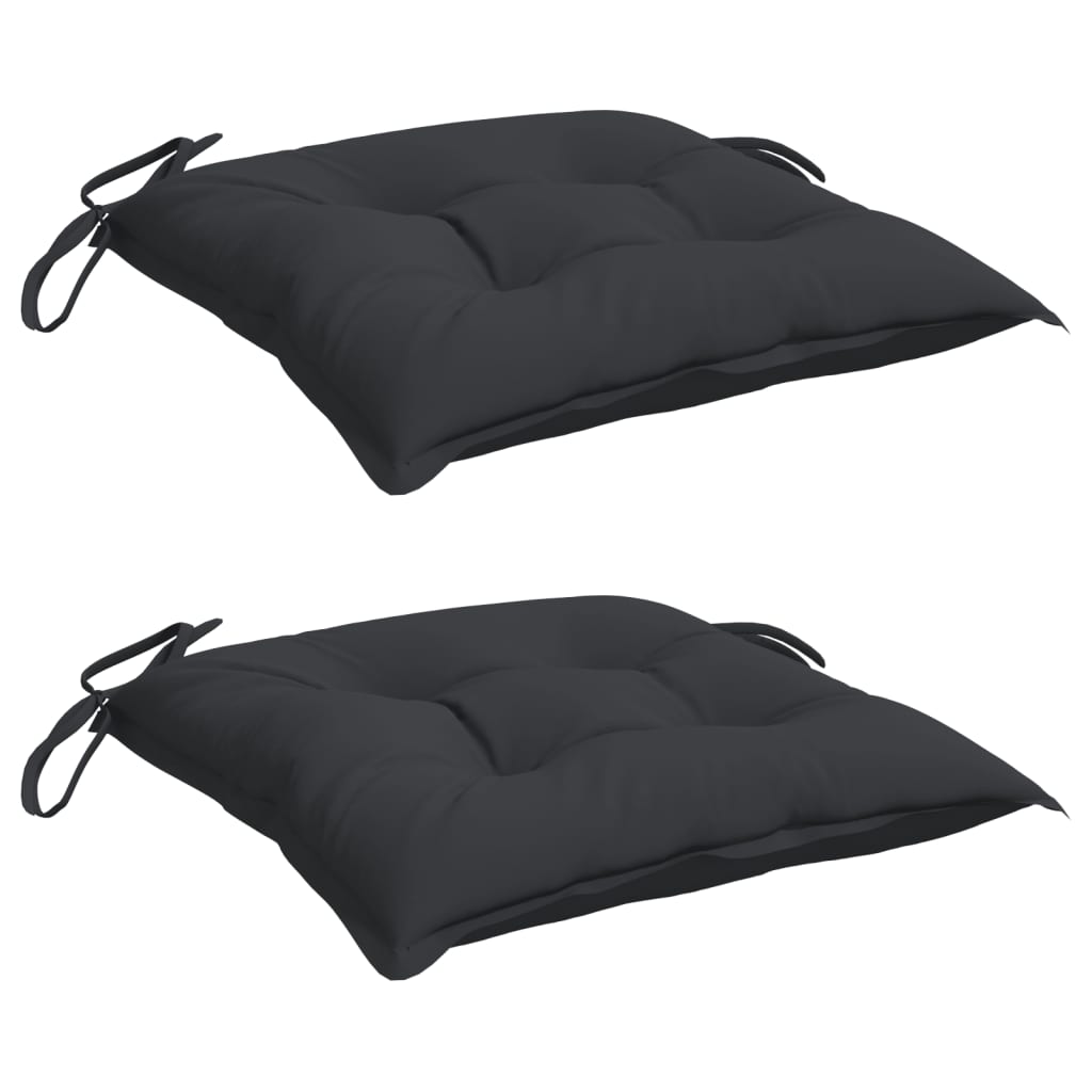 Coussins de palette vidaxl 2 st 50x50x7 cm tissu oxford noir