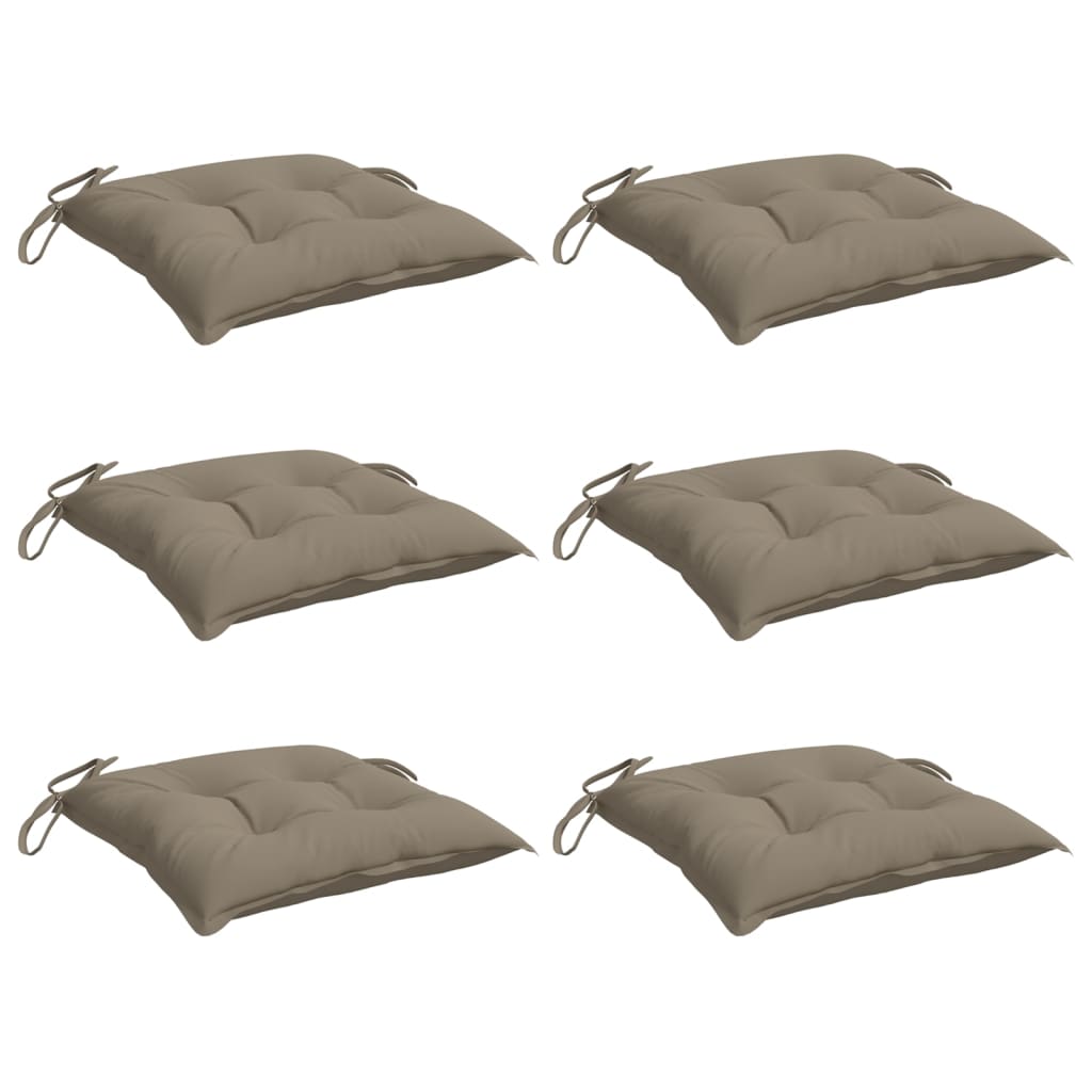 Cuscini di pallet Vidaxl 6 ST 50x50x7 cm tessuto Oxford Taupe