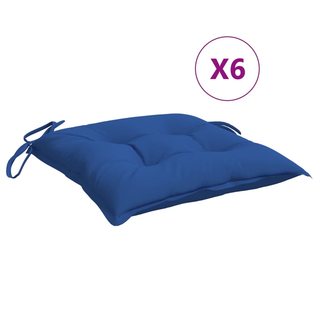 Coussins de palette vidaxl 6 st 50x50x7 cm oxford tissu bleu