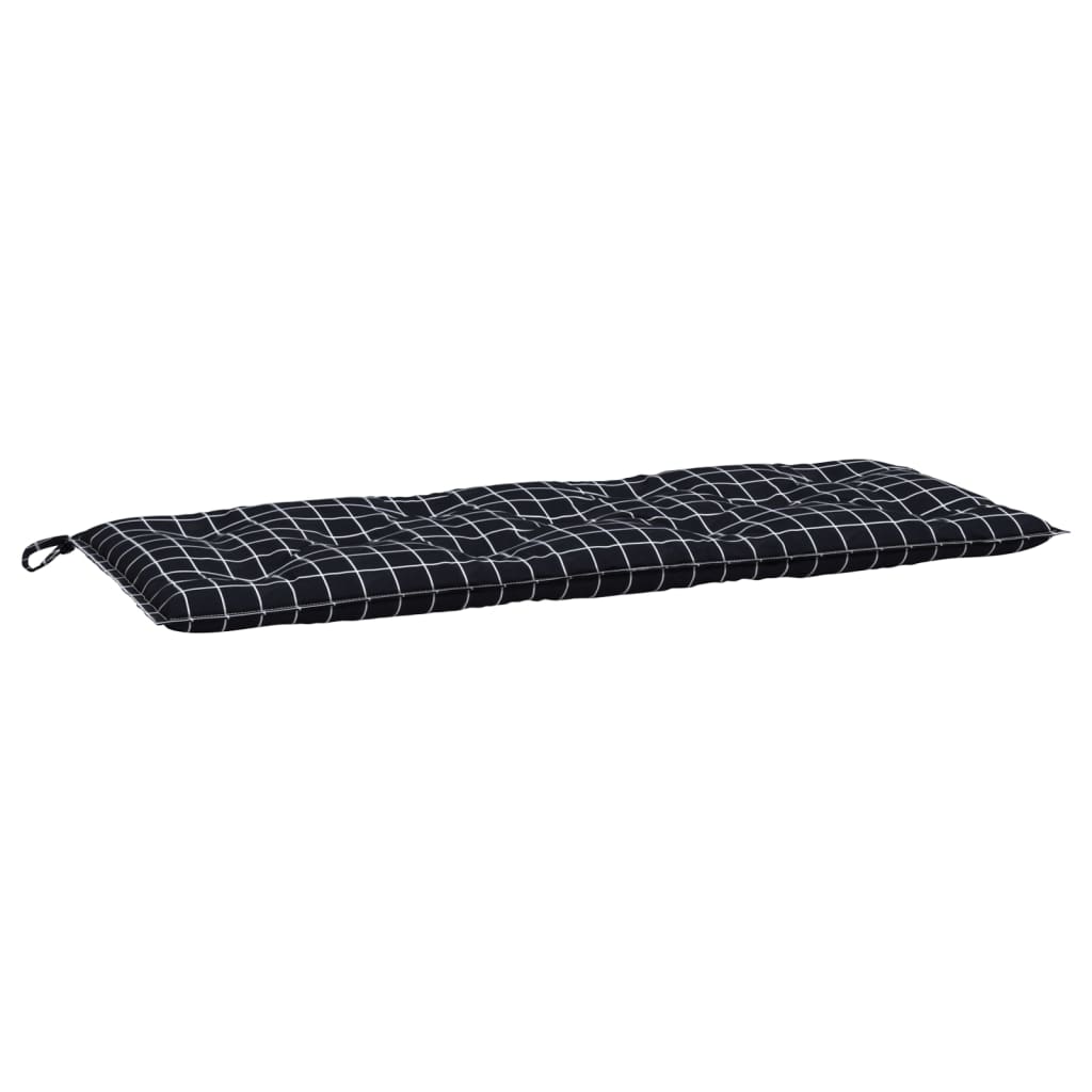 Vidaxl Garden Bench Cusher Checker Wzór 120x50x7 cm materiał czarny