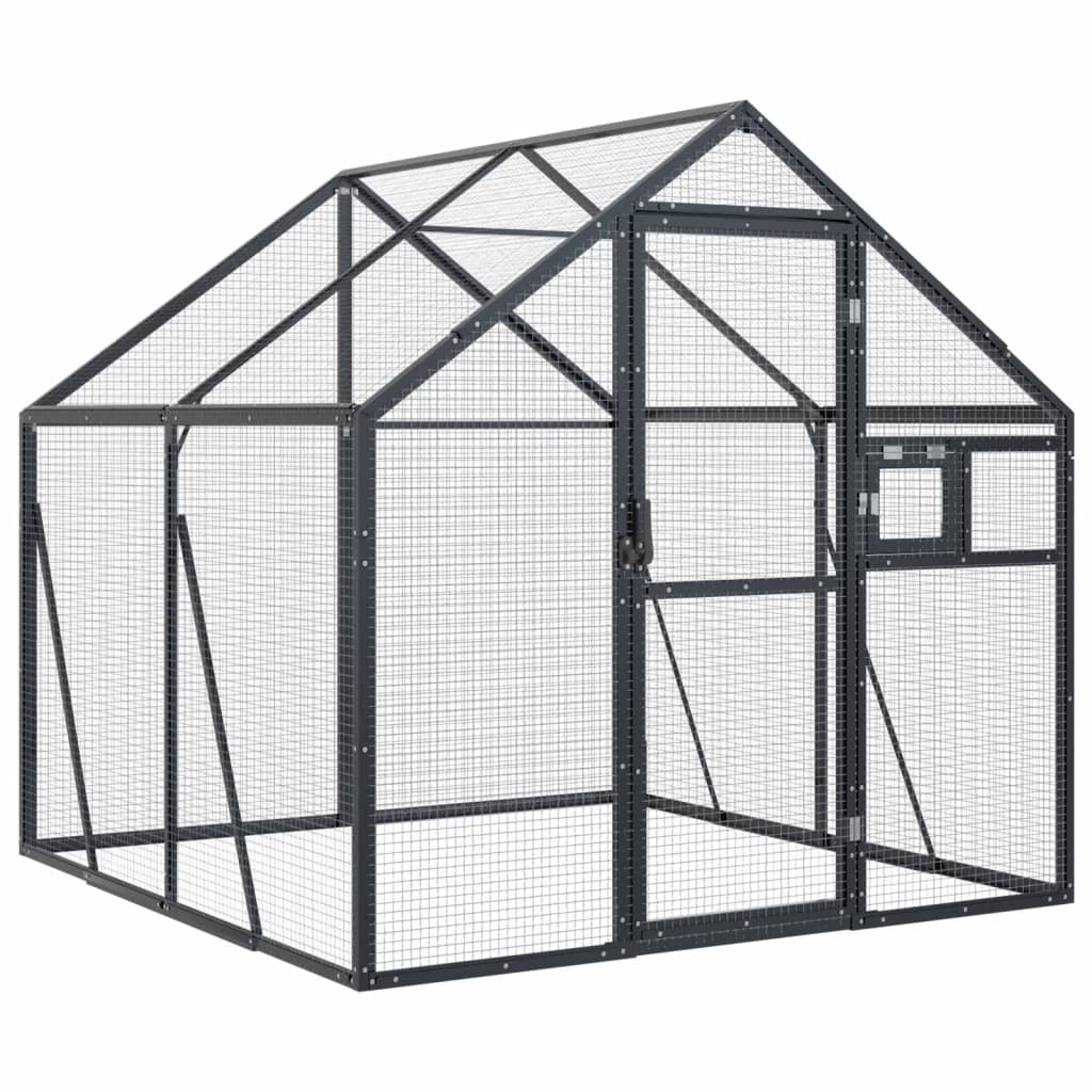 Vidaxl Aviär 1.79X2x1.85 m Aluminium Anthhacite -Colored