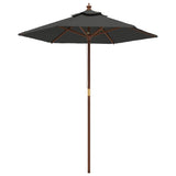 Vidaxl Parasol med trästol 196x231 cm Anthracite -färgad