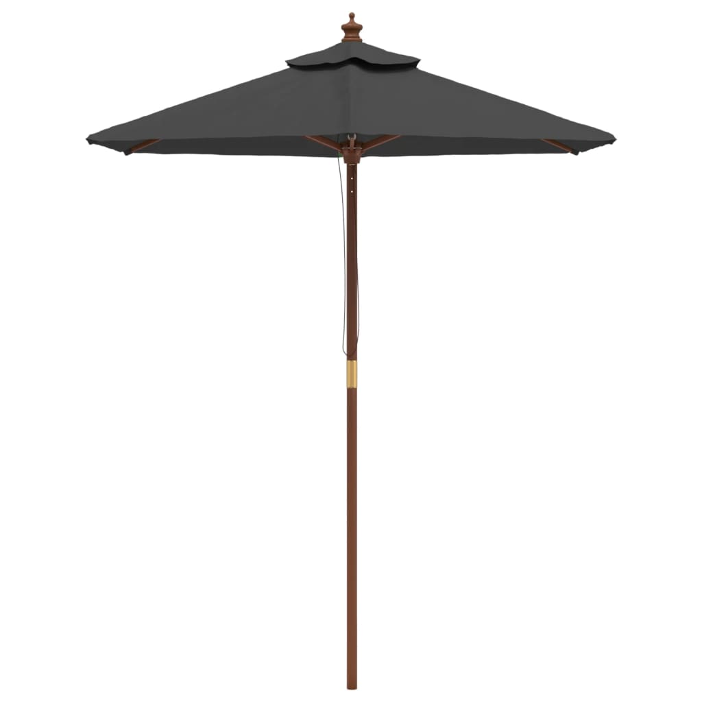 Vidaxl Parasol med trästol 196x231 cm Anthracite -färgad