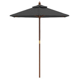 Vidaxl Parasol med trästol 196x231 cm Anthracite -färgad