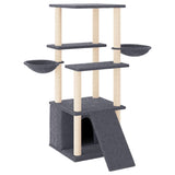Vidaxl Cat Meubles avec sisal Scratch Posts 133 cm Gris foncé