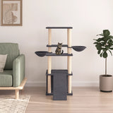 Vidaxl Cat Meubles avec sisal Scratch Posts 133 cm Gris foncé