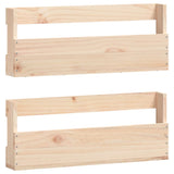Vidaxl Wall Shoes Regály 2 st 59x9x23 cm pevná borovice