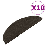 VIDAXL -Treppenmatten Selbstadhäsiv 10 PCs 65x22.5x3.5 cm Anthrazit -Colored