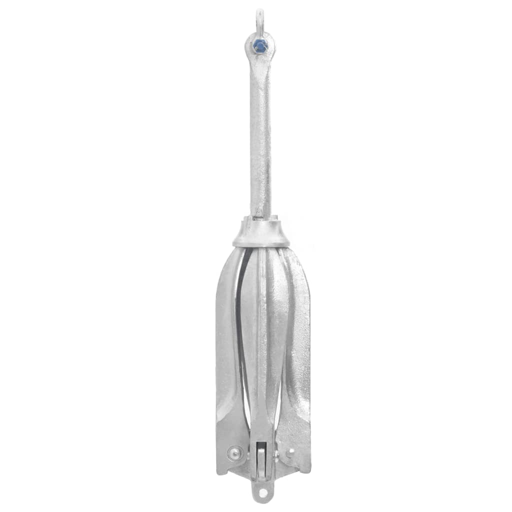 Ancre vidaxl pliant 12 kg d'argent en fonte thermiquement galvanisée