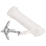 VidaXL anchor with rope foldable 0.7 kg of thermally galvanized cast iron