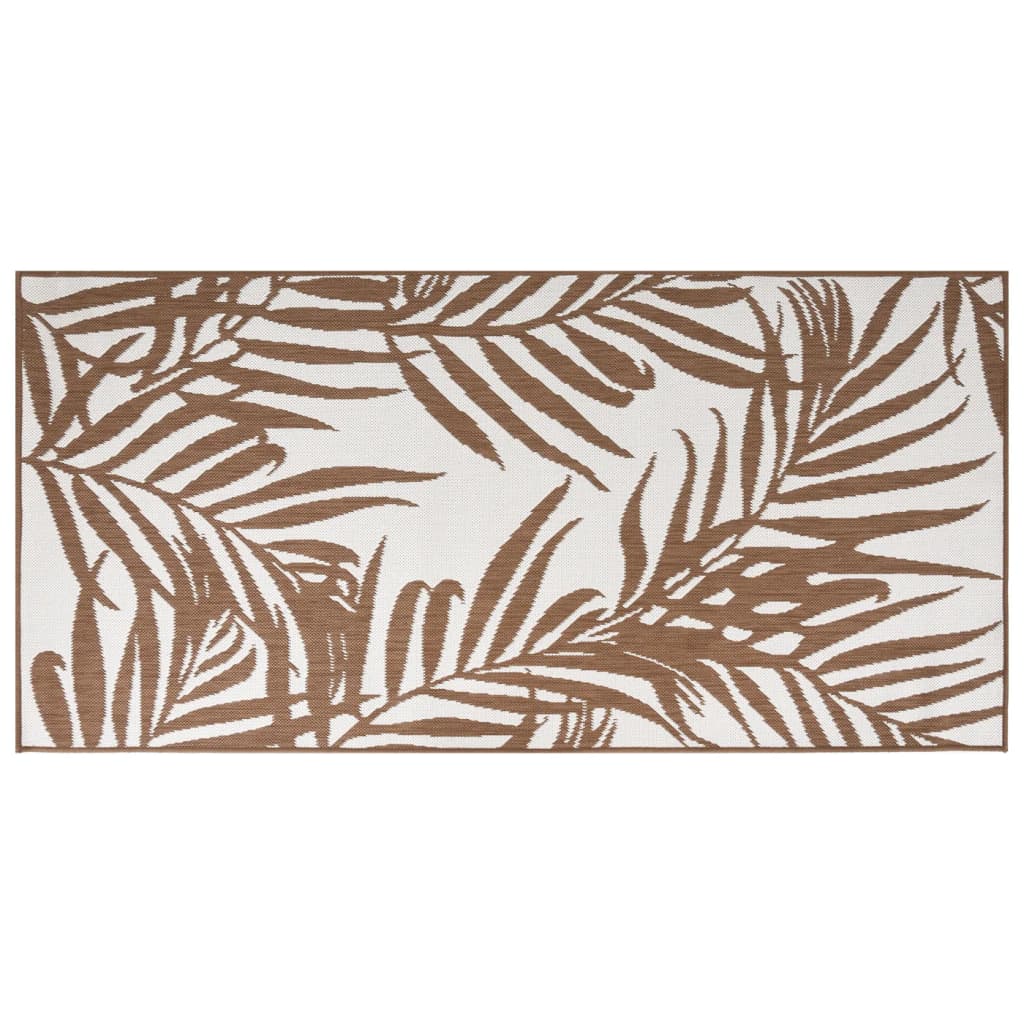 Vidaxl mimo koberec Reverzibilní 80x150 cm hnědá a bílá