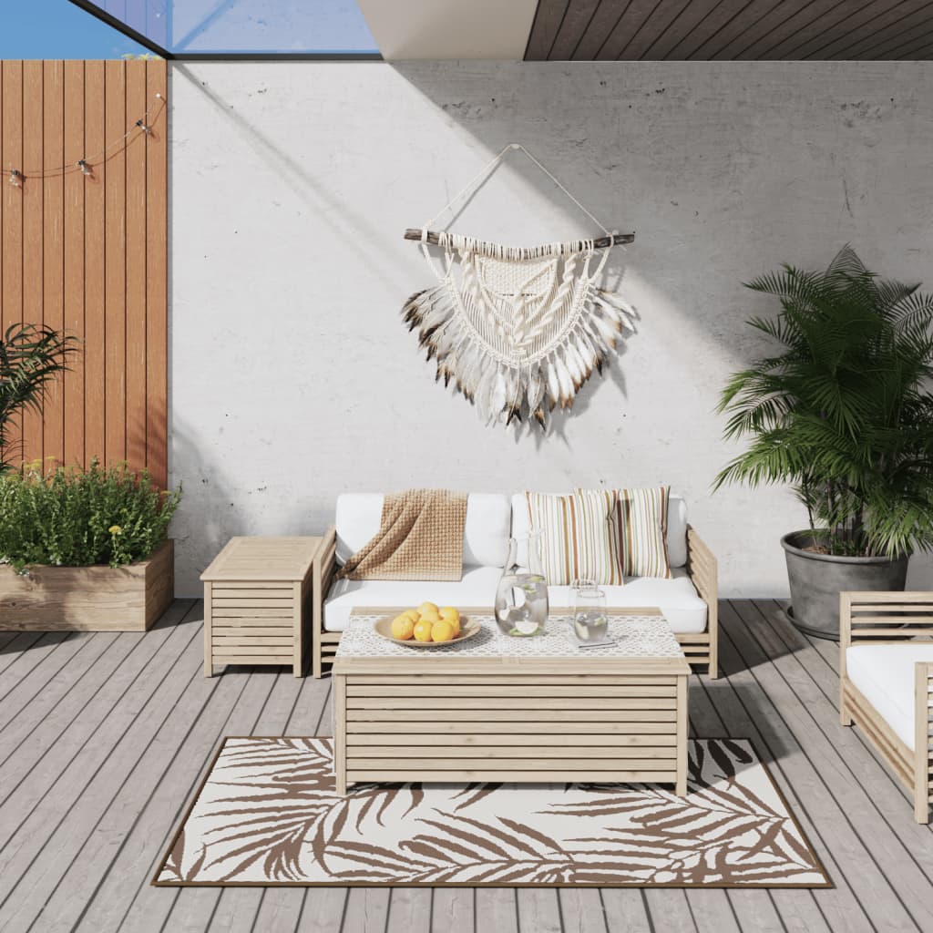 Vidaxl mimo koberec Reverzibilní 80x150 cm hnědá a bílá