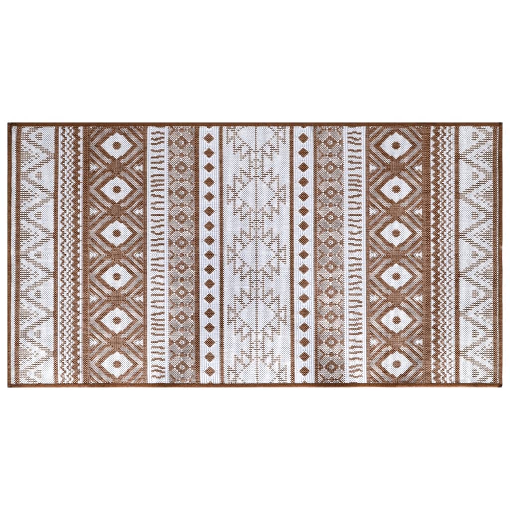 Vidaxl mimo koberec Reverzibilní 80x150 cm hnědá a bílá
