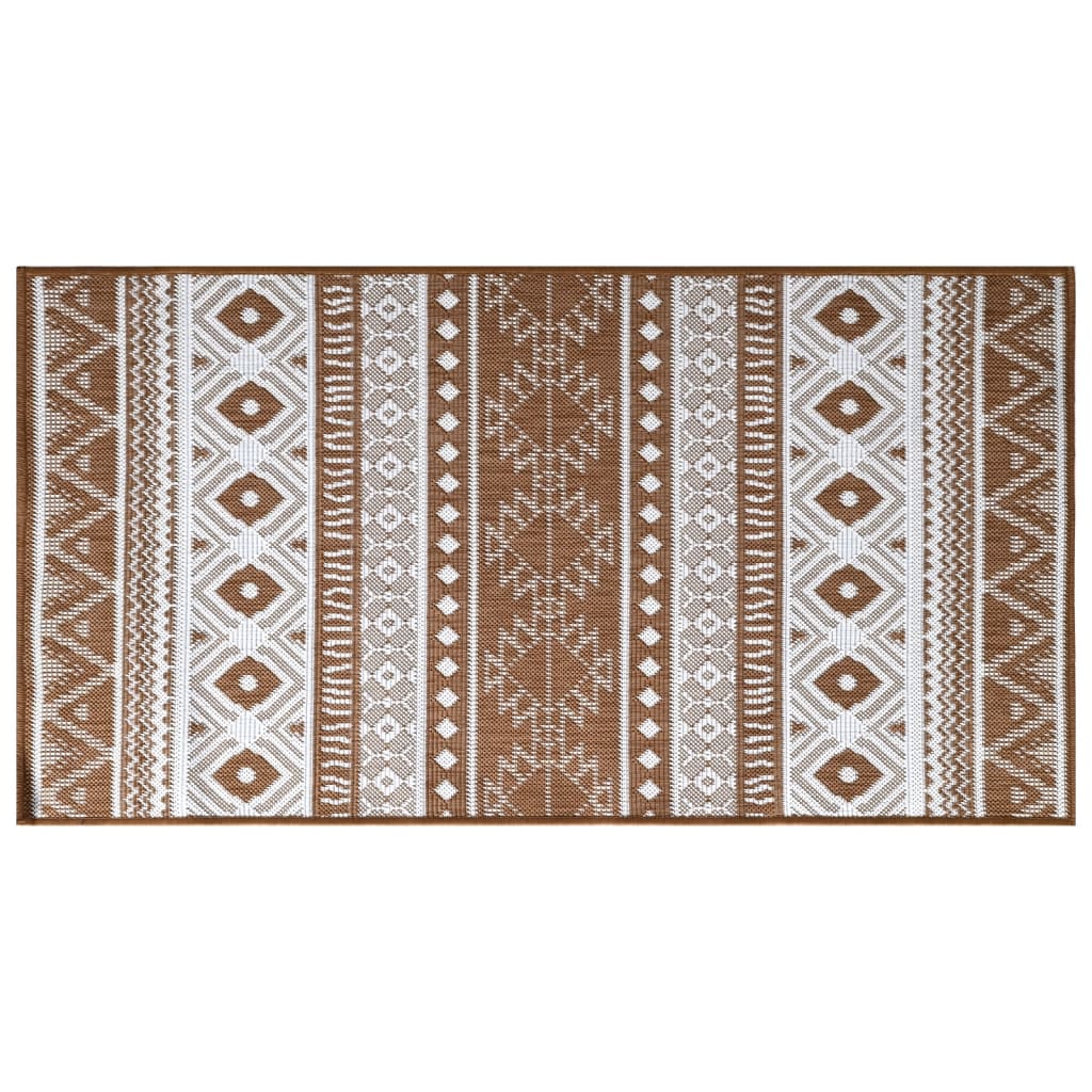 Vidaxl mimo koberec Reverzibilní 80x150 cm hnědá a bílá