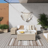 Vidaxl mimo koberec Reverzibilní 80x150 cm hnědá a bílá