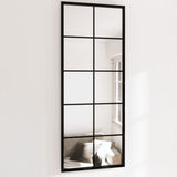 Vidaxl veggspeil 2 stk 100x40 cm metall svart