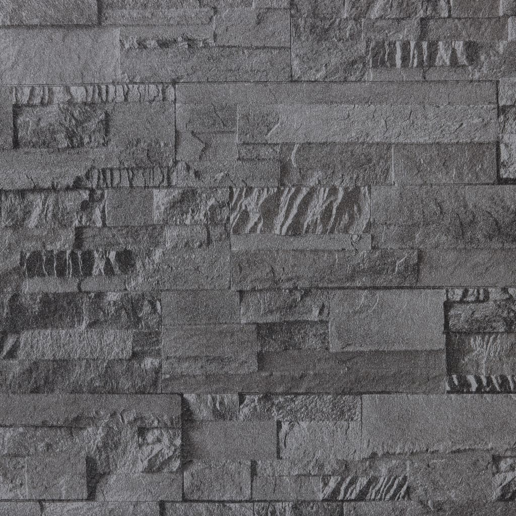 Vidaxl Fore's tapet 3D Stone-Look 10x0,53 m sort