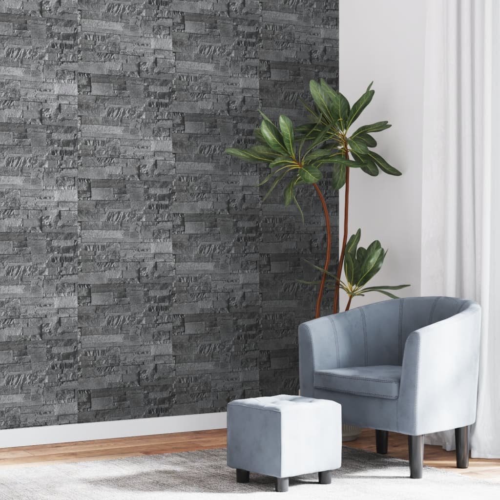 Vidaxl Fore's tapet 3D Stone-Look 10x0,53 m sort