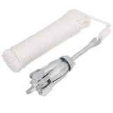 Ancla Vidaxl con una cuerda plegable de 3.2 kg de color plateado de hierro forjado