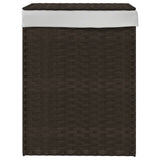 Panier à linge Vidaxl avec couvercle 46x33x60 cm en brun foncé en rotin