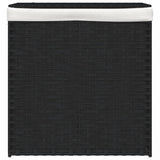 Vidaxl laundry basket with 2 compartments 53x35x57 cm Poly Rattan Black