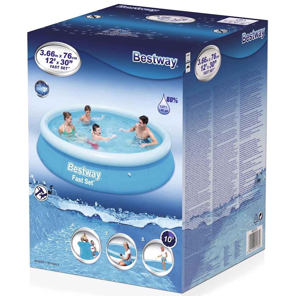 Bestway Fast set swimming pool inflatable around 366x76 cm 57273