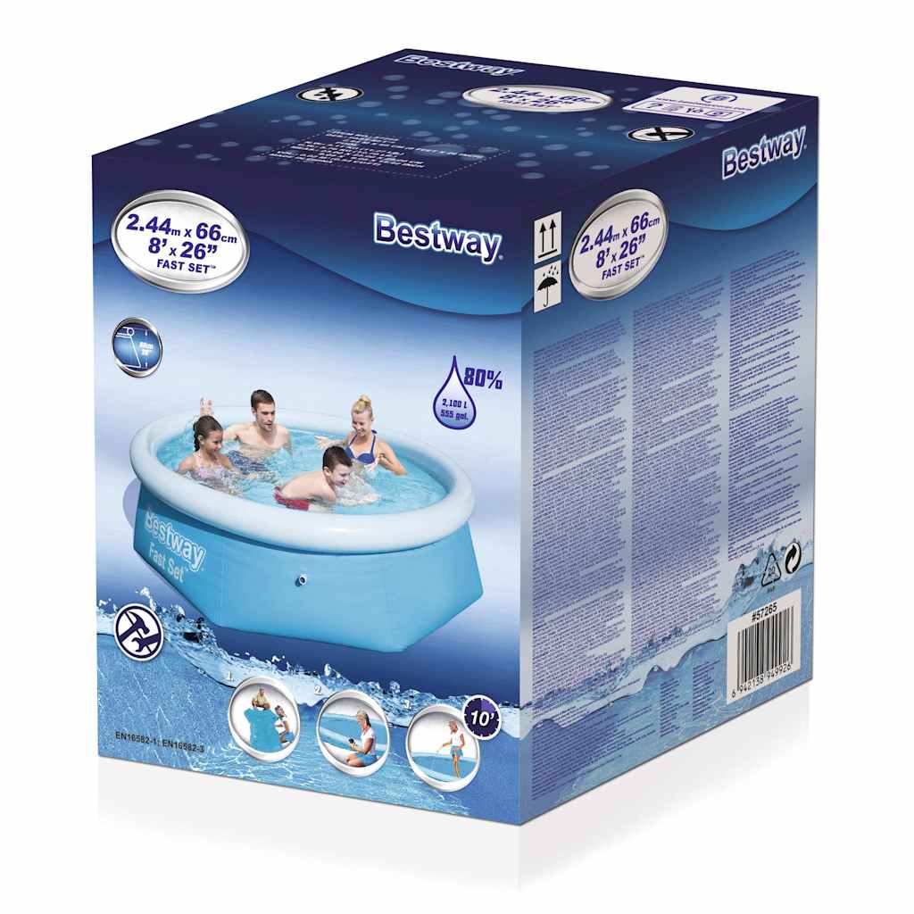Bestway Fast set swimming pool inflatable around 244x66 cm