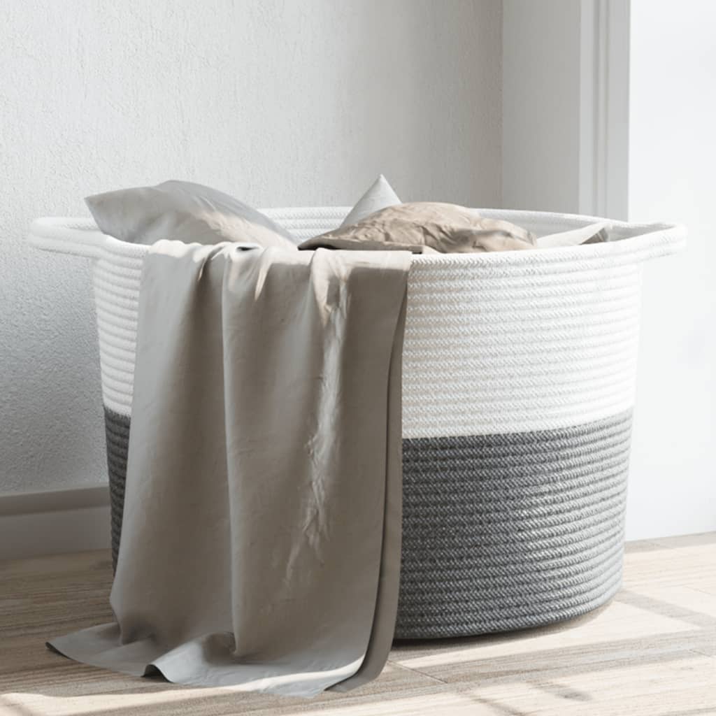 Vidaxl Wäschkämpfung Ø 55x36 cm Koteng grousst a wäiss