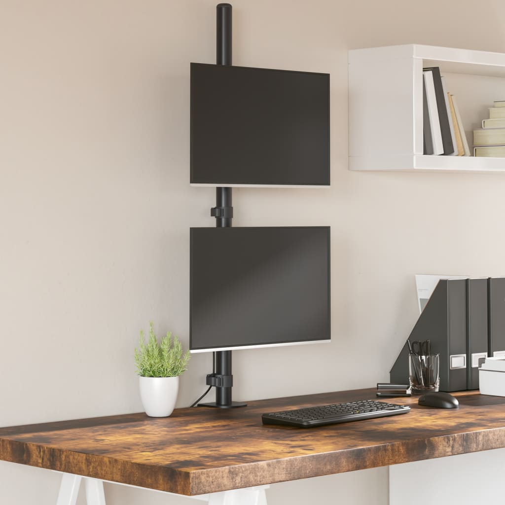 Vidaxl Monitor Standard Double Vesa 75 100 mm ocel černá