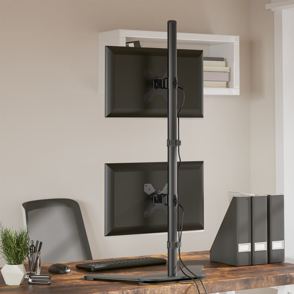 Vidaxl Monitor Standard Double Vesa 75 100 mm ocel černá