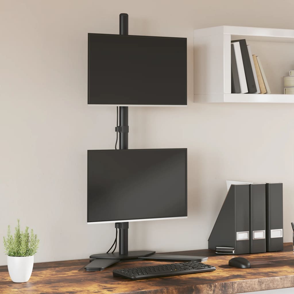 Vidaxl Monitor Standard Double Vesa 75 100 mm ocel černá