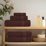 Serviettes de douche vidaxl 10 st 70x140 cm 360 g m² 100% coton brun