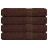 Serviettes Vidaxl 4 PCS 100x200 cm 360 g m² 100% coton brun