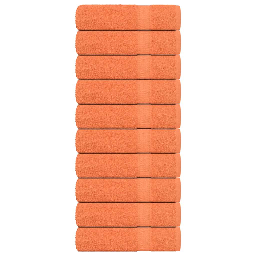 Vidaxl Håndklær 10 St 50x100 cm 360 g m² 100% bomullsoransje