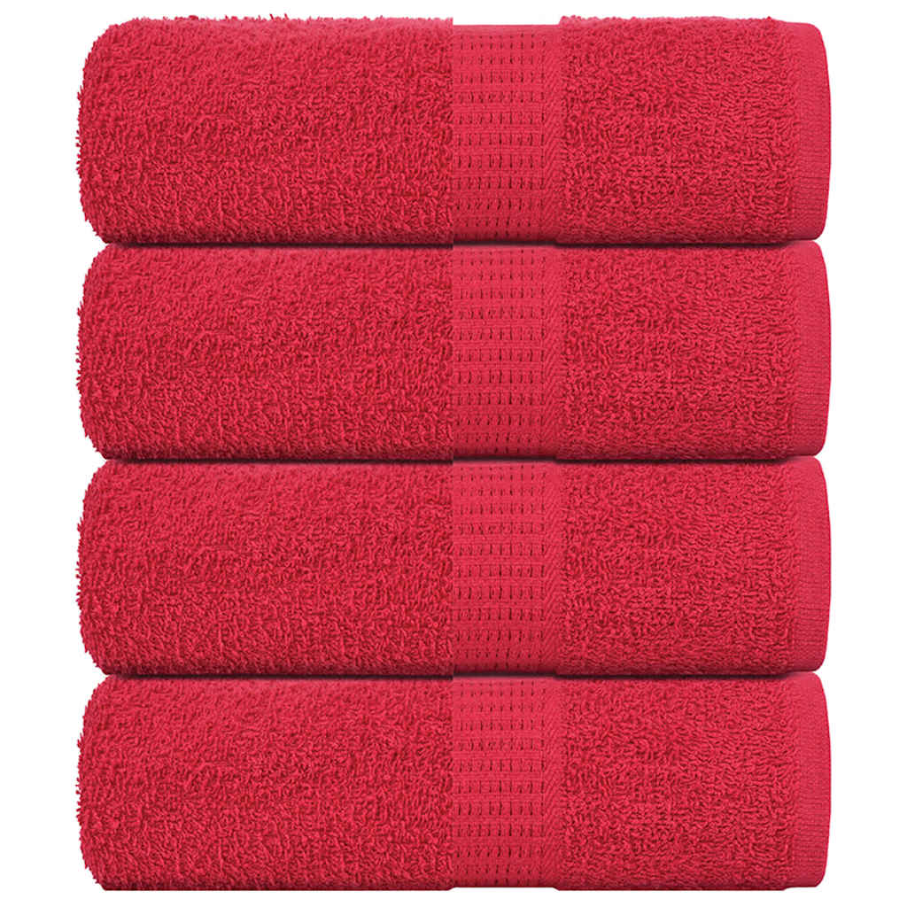 Vidaxl hostové ubrousky 4 ks 30x50 cm 360 g m² 100% bavlna červená